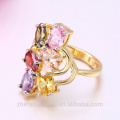 Latest Gold Ring Designs 18K Gold Plating Single Stone CZ Ring
Rhodium plated jewelry is your good pick